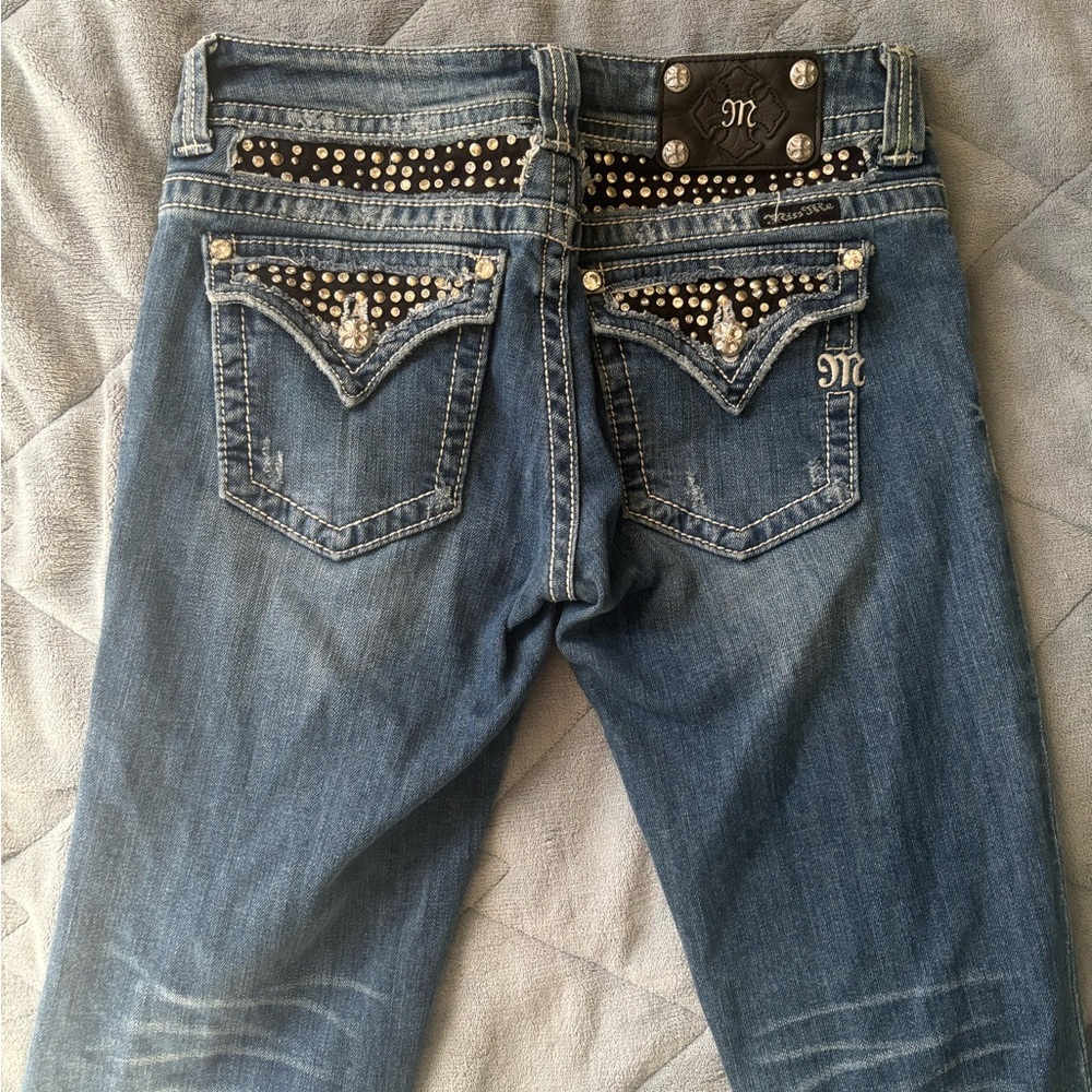 Miss Me Rhinestone Bootcut Jeans